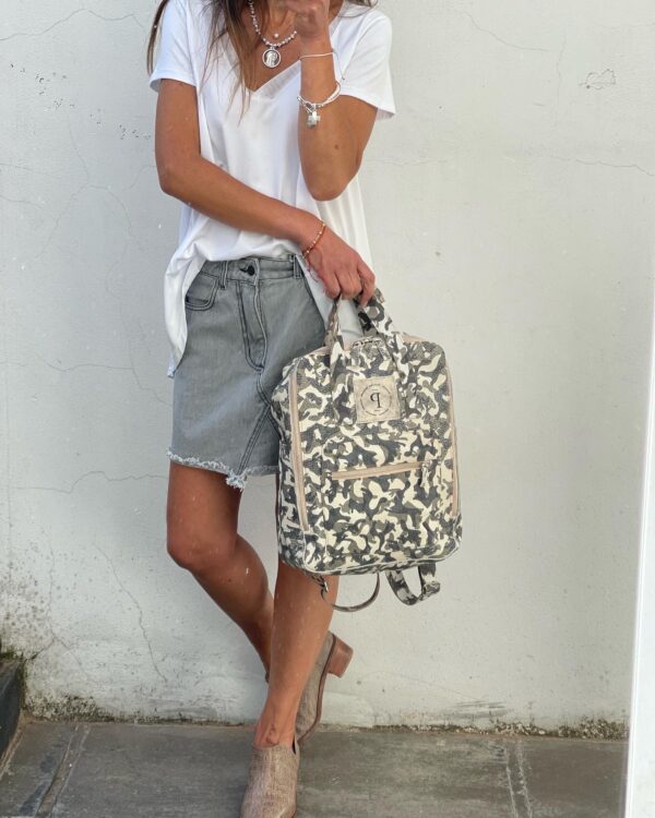POLLERA JEAN GRIS