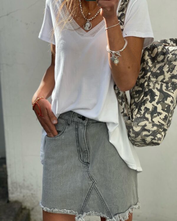 POLLERA JEAN GRIS - Image 2