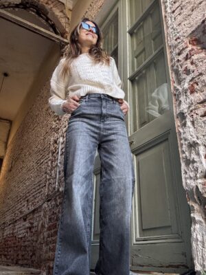 Jean Wide Grey