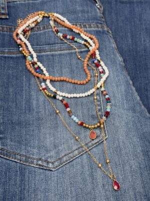 Collar múltiple naranja