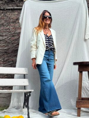 Jean wide blue